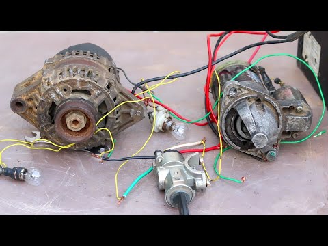 How to Wiring Car Alternator and Starter Motor With Car Ignition Switch