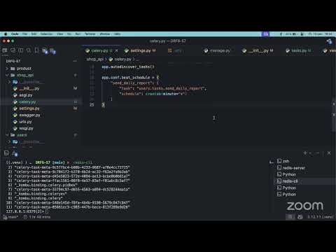DRF, lesson6, Celery worker, beat, flower