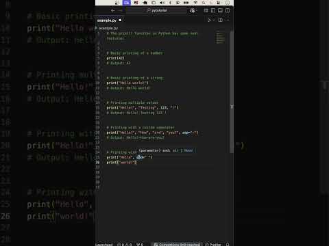 Master Python's print() Function: Basics and Advanced Features Explained!