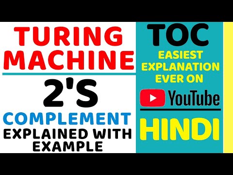 Turing Machine For 2's Complement Explained with Solved Example in Hindi ll TOC Course