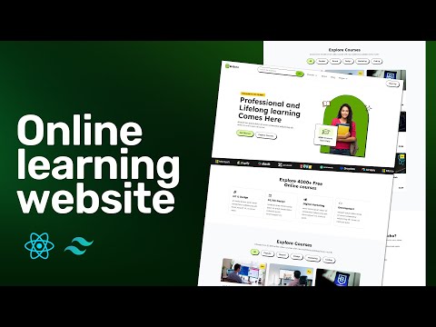 Build a modern Online Learning website with React.js & Tailwind CSS #reactjs #reactjstutorial