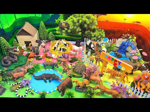 Explore Farm & Wild Animals | Animal Diorama Learning