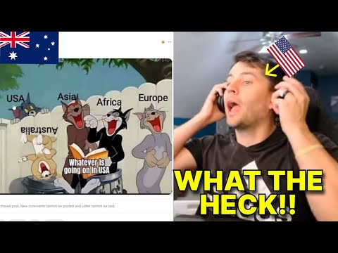 American reacts to AUSTRALIA vs AMERICA MEMES