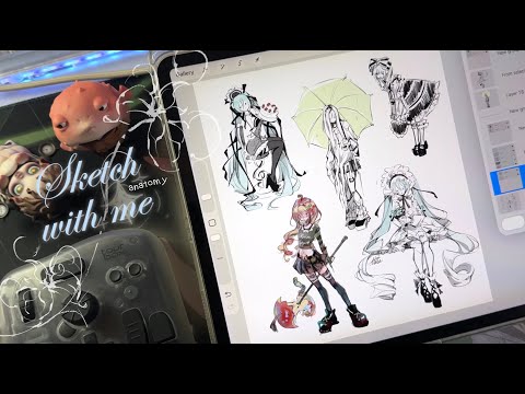 draw w/ me ft. Tourbox ✦︎ anatomy practice 🐛 iPad asmr