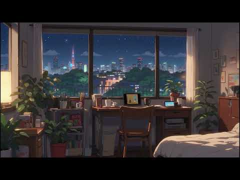 My Lofi Room 🌃 Beats for Peaceful Nights & Study🪴