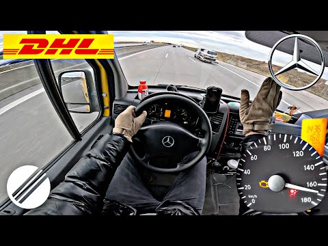 Mercedes-Benz 314 CDI Sprinter *DHL* Top Seed Drive on German Autobahn🏎