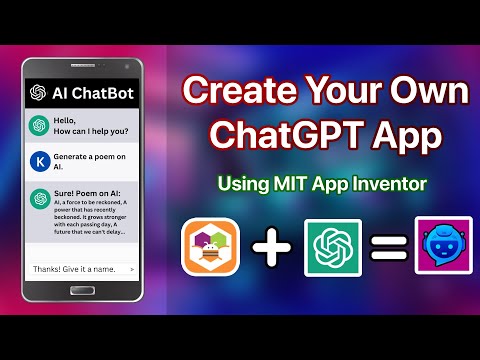 Create an AI ChatBot App with OpenAI's ChatGPT in MIT App Inventor || AI ChatBot || MIT App Inventor