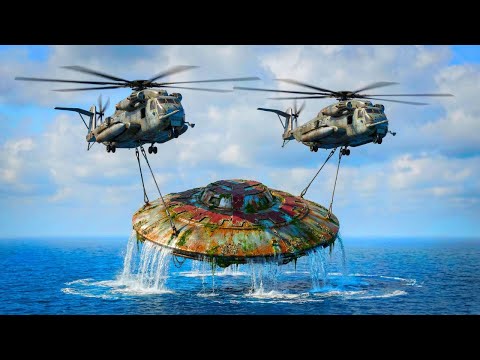 Unbelievable Restoration — A UFO sunken since the Nazi era at the bottom of the ocean, marked with..