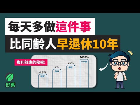 如何在10年後創造1000%的人生差距？窮人和富人的分水嶺 | 複利效應