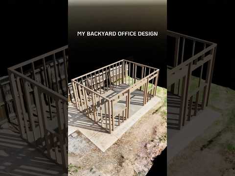 Backyard Office - Animated Build Schedule #diy #backyardoffice #home  #blender  #construction #home