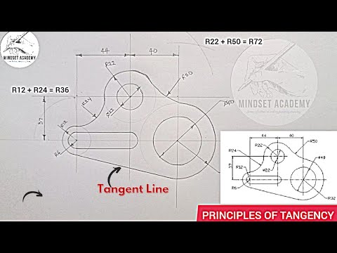 How to Draw Circles and line using Principles of TANGENCY in technical drawing.