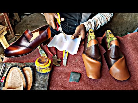 Making Leather Shoes from Scratch! DIY | how to make shoe