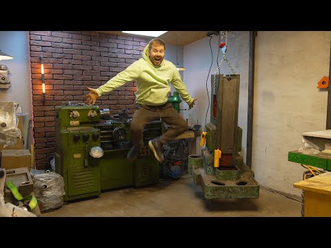 It was worth getting hit on the back and the 676th rose. A crane beam in the workshop, made by hand.