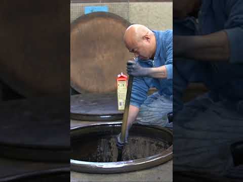 336 HOURS OF WORK!? The process of making Japanese Indigo dye. #shorts #short