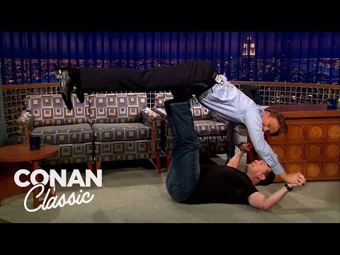 Ricky Gervais Shows Conan How To Do "Airplanes" | Late Night with Conan O’Brien