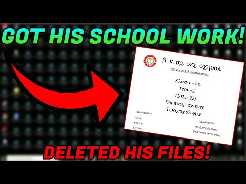 Getting a SCAMMERS SCHOOL WORK and DESTROYING HIS PC!