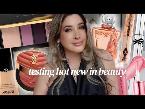 HOT NEW BEAUTY RELEASES Try On HAUL 🔥 Victoria Beckham ORCHID Eyeshadow, CHARLOTTE TILBURY Concealer