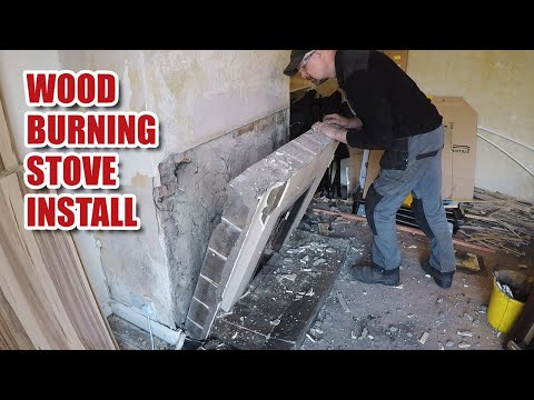 Removing the back boiler and installing our wood burning stove