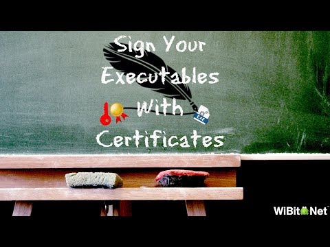 WiBisode: Sign Your Executables With Certificates