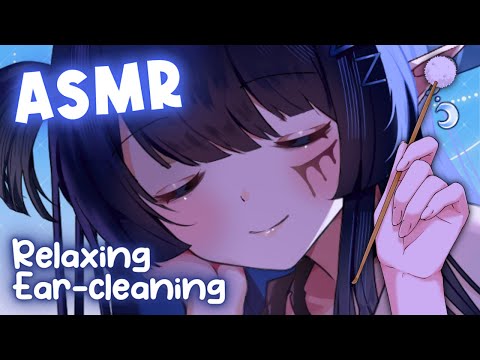 【3DIO ASMR】Sleepy Girl Ear-Cleaning 💙 (Soft + Scratchy Tingles) With Rain Sounds + Whispers