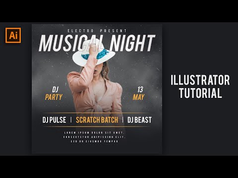 Illustrator Tutorial | Social Media Post Design | Event Banner Design | MAK Visuals