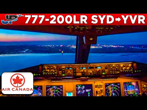 Air Canada Boeing 777-200LR Cockpit Sydney🇦🇺 to Vancouver🇨🇦 (2009)