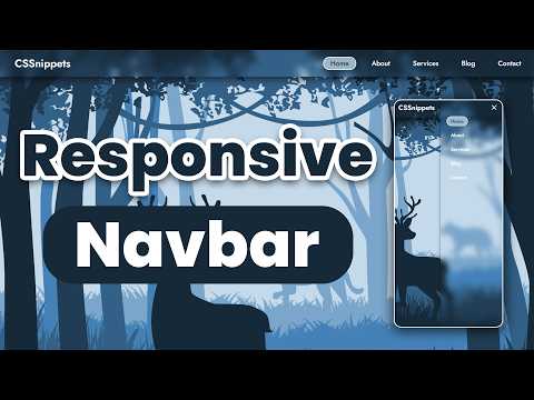 How to Create Responsive Navigation Bar Using HTML, CSS & JavaScript