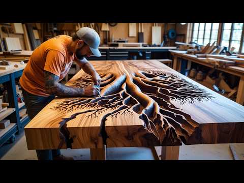 Precision Woodworking Secrets Revealed | Building Table Large Size fr Cracked Wood, Electric and Saw