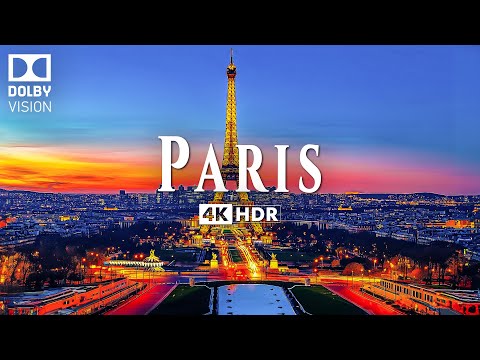 PARIS 4K ULTRA HD [60FPS] • Fly Over the Beautiful City & Inspiring Music