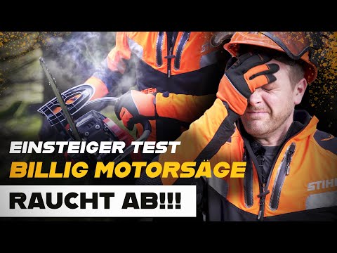 UNTIL IT SMOKS!!! - Entry-level chainsaw test - STIHL vs. HUSQVARNA vs. SCHEPPACH (Cheap chainsaw)