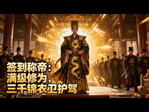 《簽到稱帝：滿級修爲，三千錦衣衛護駕》剛穿越就被推上皇位當炮灰，我激活神級簽到系統，陸地神仙修爲加身，三千錦衣衛聽令，滿朝文武跪求饒命！#历史#玄幻#小说