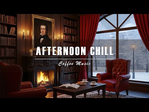 🔥 Cozy Winter Fireplace Ambience with Smooth Jazz | Relaxing Café Music for Study & Calm Moments