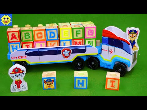 Paw Patrol Toys Best Learning Video for Kids Alphabet ABC Block Paw Patroller Truck Animal Puzzle