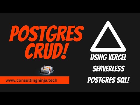 POSTGRES CRUD with Vercel / SvelteKit , basic data operations with Vercels new serverless db!