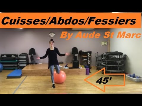 Cuisses-Abdos-Fessiers avec Swissball/Thighs-Abs-Glutes with Swissball