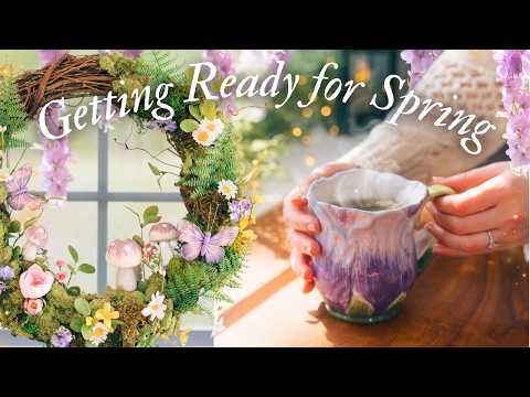 Getting Ready for Spring 🦋✨🌷 DIY Fairy Garden Wreath, Mini Greenhouse Garden &amp; Spring Bucket List