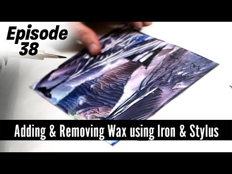 Encaustic Art Adding & Removing Wax with the Painting Iron & Stylus Pro