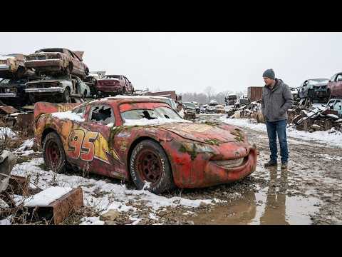 ASMR Car Restoration | Lightning McQueen (Back to Life) Full Rebuild From Forgotten Racer