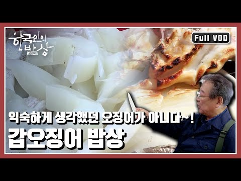 [한국인의밥상★풀버전] 통째로 부치는 갑오징어전, 물회, 젓갈까지..귀한 봄손님!┃“오징어 가문의 영광, 변산반도 갑오징어” (KBS 20130516 방송)