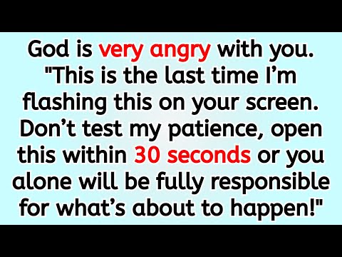 🔴 God is very angry. This is the last time I’m flashing this on your screen. Don’t test God's pati..