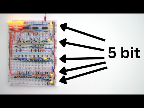 4 bit calculator built using individual transistors