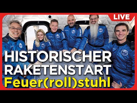 LIVE: Raketenstart Blue Origin New Shepard 37 | Behinderung ins All Michi Benthaus & Hans Königsmann