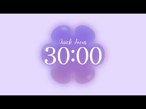 Purple Flower Aura 🌸 | 30-Minute Aesthetic Study Timer for Focus