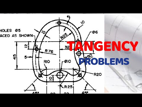TANGENCY PROBLEMS IN | Technical drawing | Engineering drawing