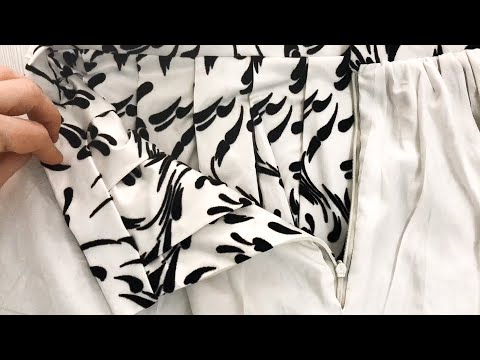 How to add lining to a skirt easily The easiest method! Just watch it!