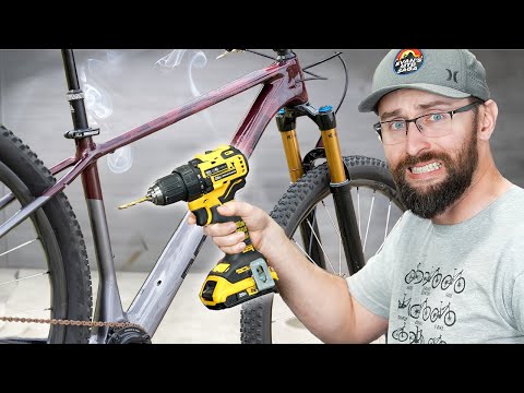 My mountain bike is heavy, so I drilled it out.