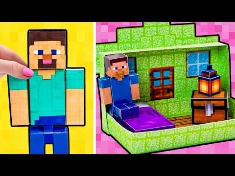 We Built Steve’s Minecraft House from PAPER! 🏠✨