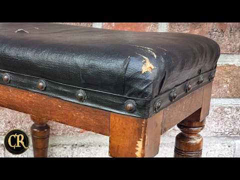 Ich habe einen alte antiken Hocker von 1860 restauriert