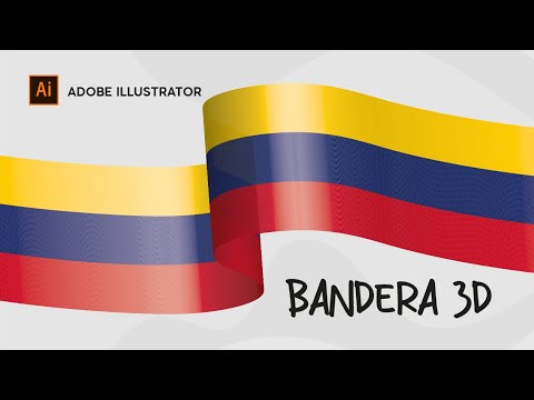 ✅Create 3D RIBBONS or FLAG 🇻🇪 with Illustrator - EASY TUTORIAL ✨