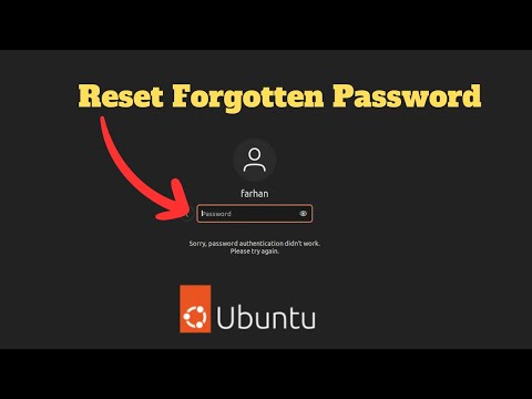 How to RESET your Forgotten Password on Ubuntu